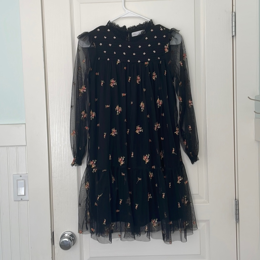 Zara embroidered flower girls dress